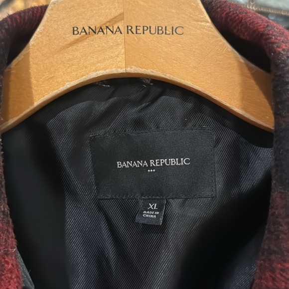 Banana Republic Long red plaid flannel Shacket Size XL - Picture 4 of 10